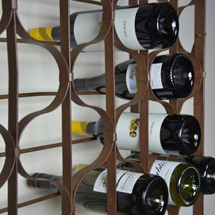 Antique Wrought Iron Wine Rack